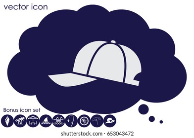 baseball cap icon vector