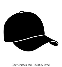 Icono de la gorra de béisbol. Ilustración del vector aislada en fondo blanco
