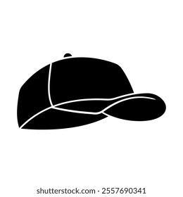 Baseball cap icon vector. Baseball illustration sign. Headdress symbol or logo.