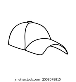 Baseball cap icon vector. Baseball illustration sign. Headdress symbol or logo.