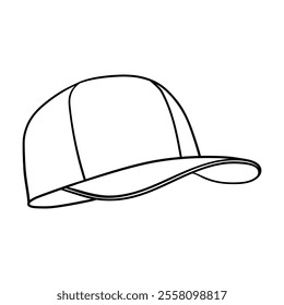 Baseball cap icon vector. Baseball illustration sign. Headdress symbol or logo.