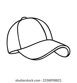 Baseball cap icon vector. Baseball illustration sign. Headdress symbol or logo.