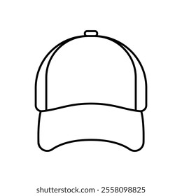 Baseball cap icon vector. Baseball illustration sign. Headdress symbol or logo.