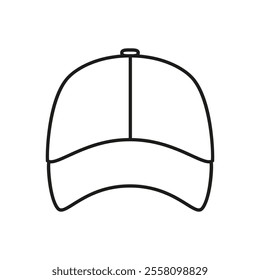 Baseball cap icon vector. Baseball illustration sign. Headdress symbol or logo.