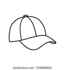 Baseball cap icon vector. Baseball illustration sign. Headdress symbol or logo.