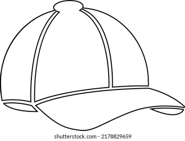 baseball cap icon vector. Linear style sign for mobile concept and web design. baseball cap symbol illustration. Pixel vector graphics - Vector.