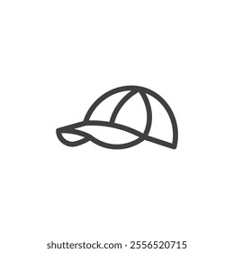 Baseball cap icon Vector logo outline