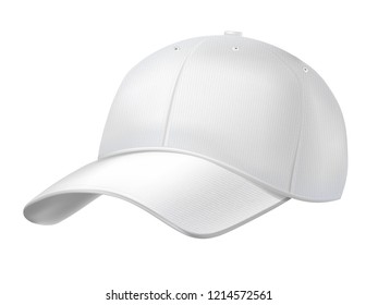 Baseball Cap Isolated On White Background Stock Vector (Royalty Free ...