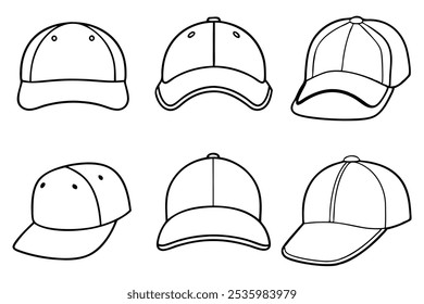 Baseball Cap Line Art Illustration for Beginners