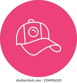 Baseball Cap line circle icon vector image. Can also be used for web apps, mobile apps and print media.