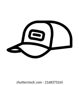 baseball cap line icon vector. baseball cap sign. isolated contour symbol black illustration