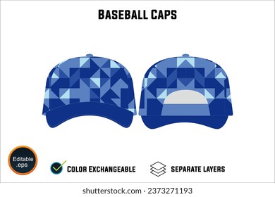 Baseball cap mockup Collection set Graphic Caps in Basic Colors realistic templates, front back side views icon illustration clipping path Variations for Web and Print Design art work white background