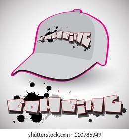 baseball cap with new graffiti design