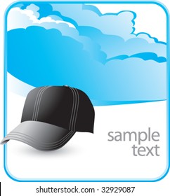 baseball cap on cloud banner