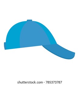 Baseball cap on side icon. Flat illustration of baseball cap on side vector icon for web.