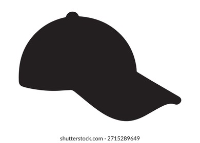 Baseball Cap Silhouette Icon Design for Sports and Fashion