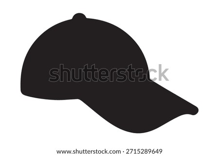 Baseball Cap Silhouette Icon Design for Sports and Fashion