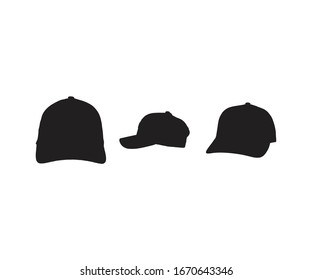 Baseball cap silhouettes design for print commercial use