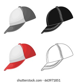 Baseball cap. Baseball single icon in cartoon style vector symbol stock illustration web.