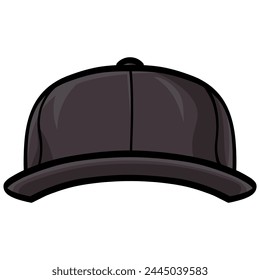 Baseball Cap Snapback Hat Drawing Vector Illustration