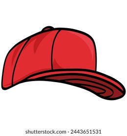 Gorra de béisbol Snapback Trucker Sombrero Icono de ilustración vectorial