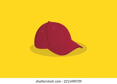 Baseball cap, Sports cap vector icon illustration. Sport icon design concept. Sports and recreation, Sports cap, Summer season, Eyes protection, Headdress, Headpiece, Headwear.