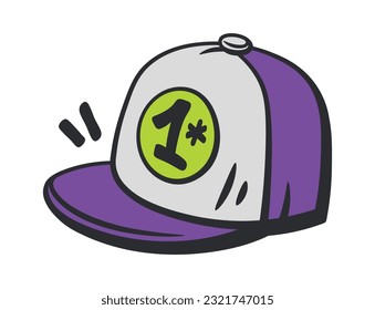 Ilustración del vector de arte de Cap Street de béisbol