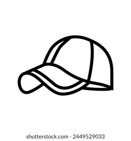 baseball cap streetwear cloth fashion line icon vector. baseball cap streetwear cloth fashion sign. isolated contour symbol black illustration