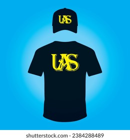 Baseball Cap T-shirt Colored Sets with Gradient EPS