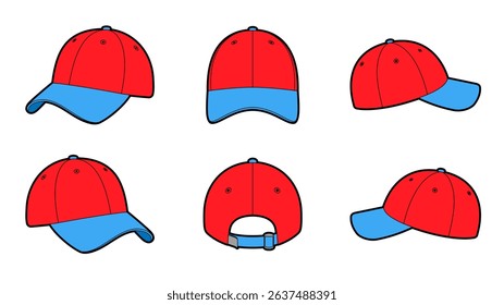 Baseball Cap Vector Blank Illustration Sport 