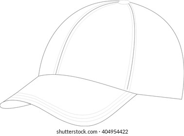 Baseball cap vector design fashion illustration mockup template