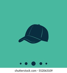 Baseball cap vector icon.