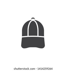 Baseball cap vector icon. filled flat sign for mobile concept and web design. baseball hat glyph icon. Symbol, logo illustration. Vector graphics