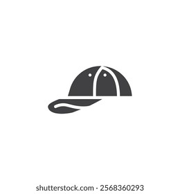 Baseball cap vector icon. filled flat sign for mobile concept and web design. Baseball cap glyph icon. Symbol, logo illustration. Vector graphics