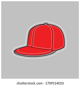 Baseball Cap. Vector Illustration. Ball Cap Isolated On Background