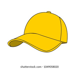 Ilustración vectorial de gorra de béisbol en blanco 