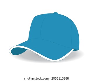 ilustración vectorial de la gorra de béisbol en blanco 