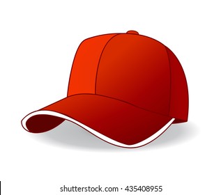 Baseball Cap Vector Illustration On White Stock Vector (Royalty Free ...