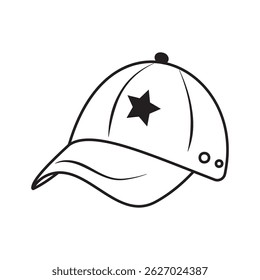 baseball cap vector on white background 10 eps