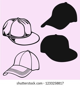 baseball cap vector silhouette isolated