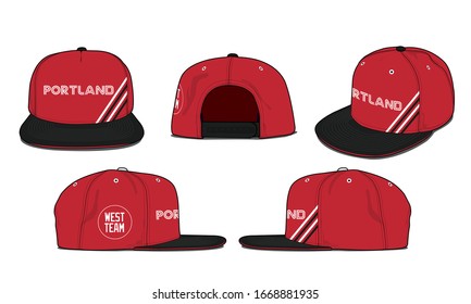 baseball cap vector template sports apparel basketball