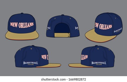 baseball cap vector template sports apparel basketball