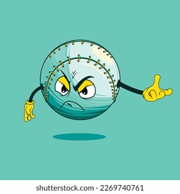 Baseball cartoon character. Mascot vector in EPS 10.