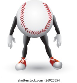 baseball cartoon man