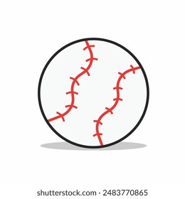 Baseball Cartoon Vector Icon Illustration. Sport Object Icon Concept Isolated Premium Vector.  Cartoon Style