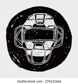 baseball catcher doodle