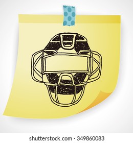 baseball catcher doodle
