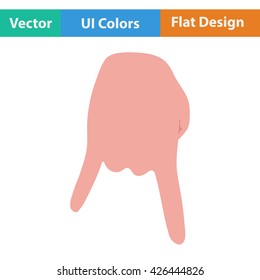 Baseball catcher gesture icon. Flat design. Vector illustration.