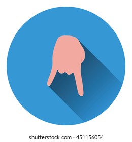 Baseball catcher gesture icon. Flat color design. Vector illustration.