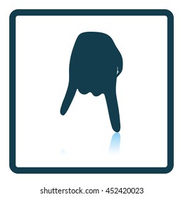 Baseball catcher gesture icon. Shadow reflection design. Vector illustration.